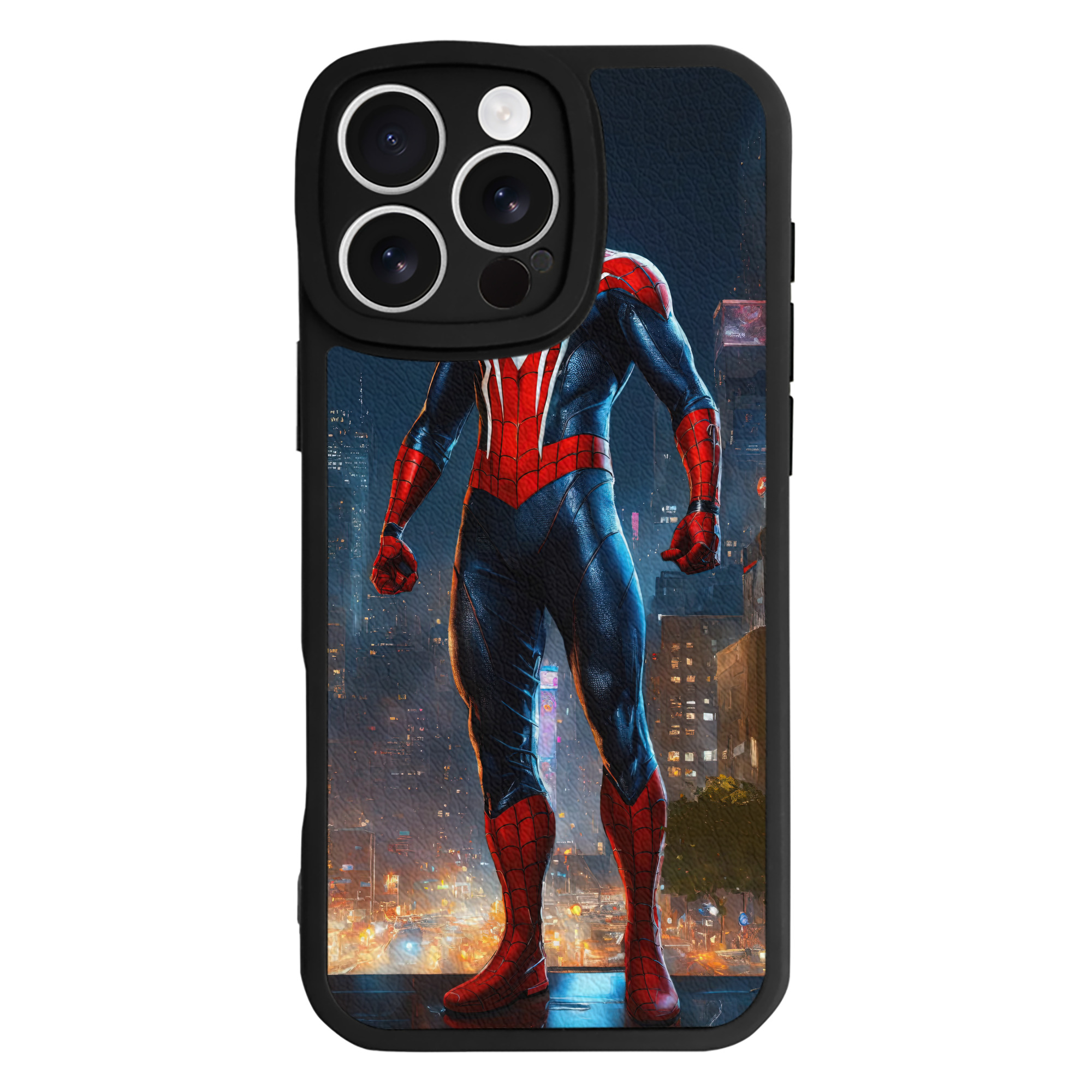（画像用） Spider Man スパイダーマン 【iPhone 16シリーズ対応】シリコンスマホケース（レザー調） 材質：シリコン
